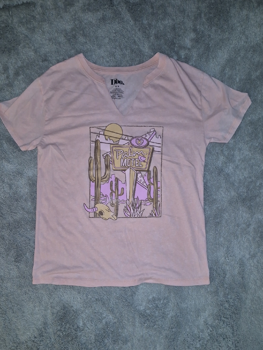 Palm Motel Graphic Tee - Light Pink by Doc